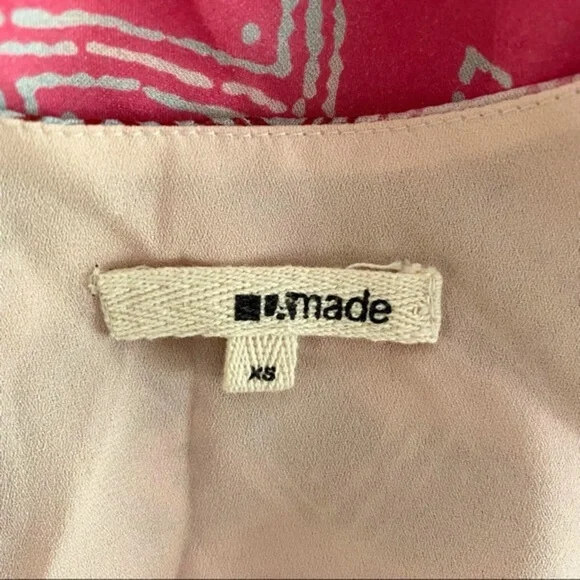 NEW LAmade Silk Hi Low Ruffle Dress Tribal Print XS - Picture 10 of 12